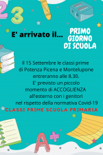 Leggi tutto: PRIMO GIORNO DI SCUOLA - Scuola Primaria